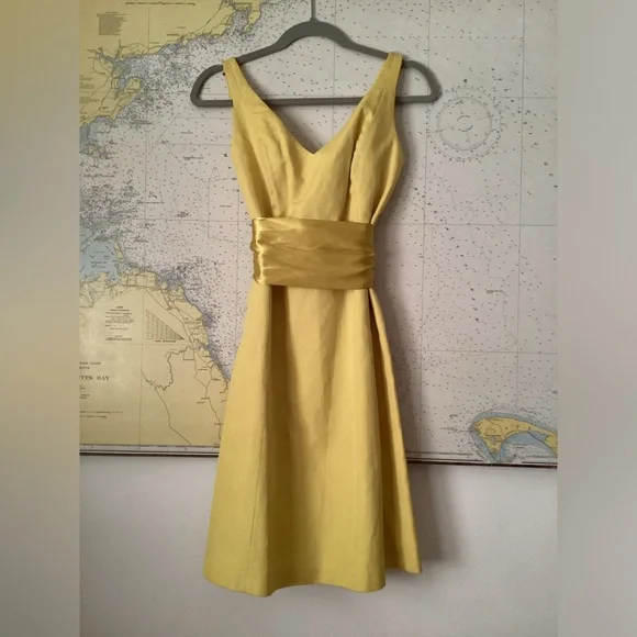 JCREW Canary Yellow A-Line Dress - Picture 9 of 16